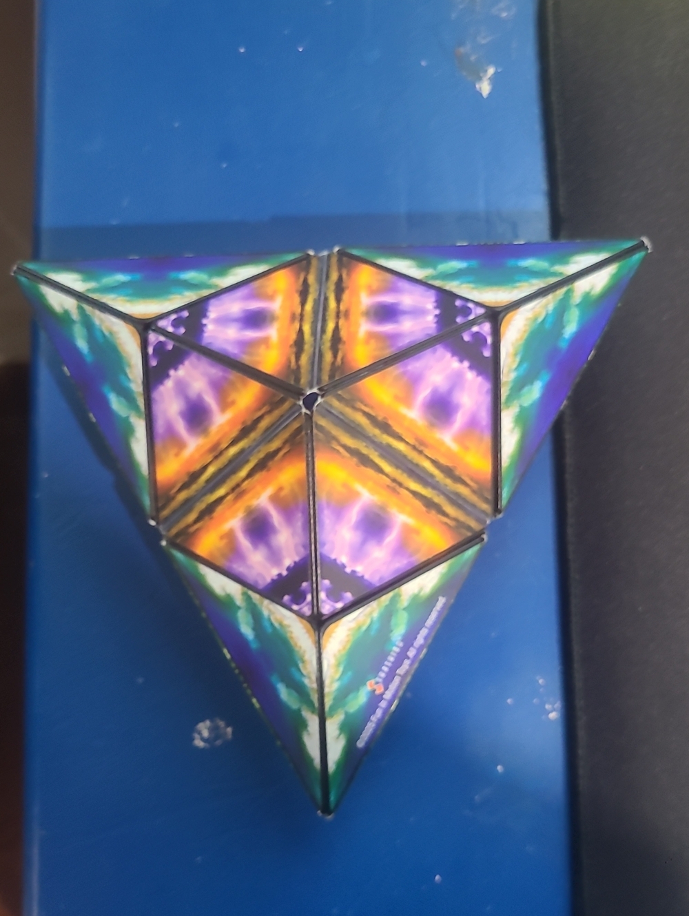 Abstract Triangular Prism Decorative Sculpture - Multicolor